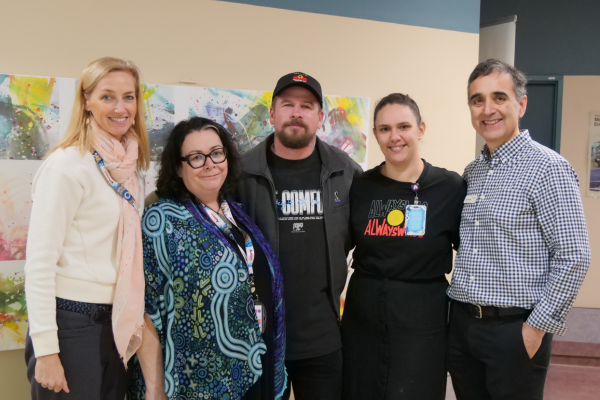 Picture of the team that organised the event with guest speaker Jimmy